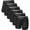 Hanes Men’s Boxer Brief Underwear Pack, Stretch Cotton Boxer Briefs for Men, Moisture-wicking, 6-pack(Solid Black – 6 Pack)