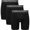 Hanes Men’s Stay Dry Pouch Boxer Briefs, Performance Stretch Boxer Brief With Leak Protection, 3-pack(Black black black)