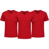 Hanes Men’s Undershirts T-Shirt Pack, V-Neck Cotton Tees for Men, Moisture-Wicking, Odor Control, White Multi-Pack(Red – 3 Pack)