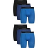 Hanes Men’s Underwear Boxer Brief Pack, Performance Stretch Underwear, Moisture-wicking Boxer Briefs for Men, 6-pack(Black  Blue  Navy)