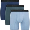 Hanes Men’s Underwear Boxer Briefs or Long-Leg Boxer Briefs Pack, 3 Pack, No-Ride-Up, Stretch-Cotton Men Clothing(Grey  Navy  Blue – Long Leg Briefs)