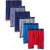Hanes Men’s Underwear Boxers Pack, Cool & Breathable Cotton Underwear, Moisture-Wicking Boxers for Men(Assorted Stripe)