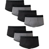 Hanes Men’s Underwear Briefs Ultimate Comfortsoft Moisture-Wicking Tagless Cooling Multipack(Gray/Black)