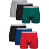 Hanes mens Underwear Boxer Briefs Pack, Cool & Breathable Cotton Moisture-wicking Underwear for Men, No Ride Up(Blue/Green/Red – 6 Pack)