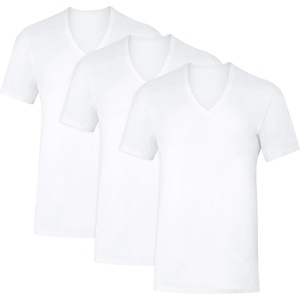 Hanes Men’s Sweat Block Undershirt, Underarm Sweat Blocking Tee, White V-Neck T-Shirt, 3-Pack