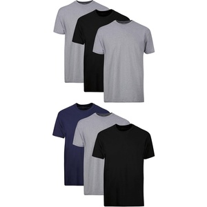 Hanes Men’s Undershirt Packs, Stay-Tucked Soft Cotton Undershirts, Best Undershirts for Men, White/Black/Asstd Multipacks(Black/Grey/Blue Assorted – 6 Pack)