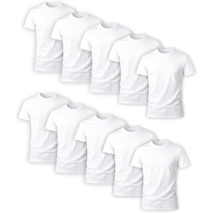 Hanes Men’s Undershirt Packs, Stay-Tucked Soft Cotton Undershirts, Best Undershirts for Men, White/Black/Asstd Multipacks(White – 10 Pack)