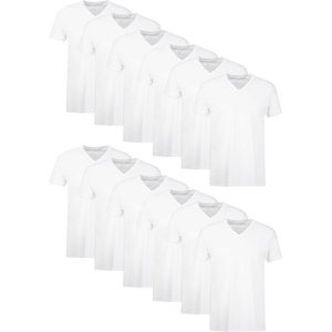 Hanes Men’s Undershirts T-Shirt Pack, V-Neck Cotton Tees for Men, Moisture-Wicking, Odor Control, White Multi-Pack(White – 12 Pack)
