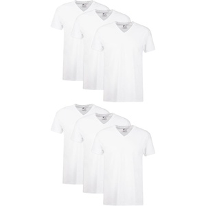 Hanes Men’s Undershirts T-Shirt Pack, V-Neck Cotton Tees for Men, Moisture-Wicking, Odor Control, White Multi-Pack(White – 6 Pack)
