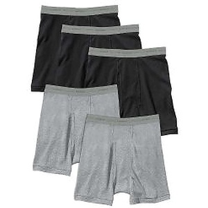 Hanes Men’s Underwear Boxer Briefs Pack, Moisture-wicking Underwear for Men, Breathable, Cool & Breathable Cotton(Black/Gray)