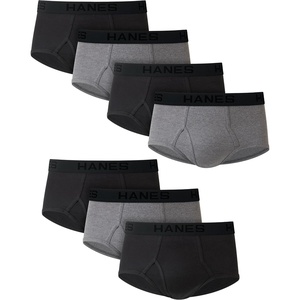 Hanes Men’s Underwear Briefs Ultimate Comfortsoft Moisture-Wicking Tagless Cooling Multipack(Gray/Black)