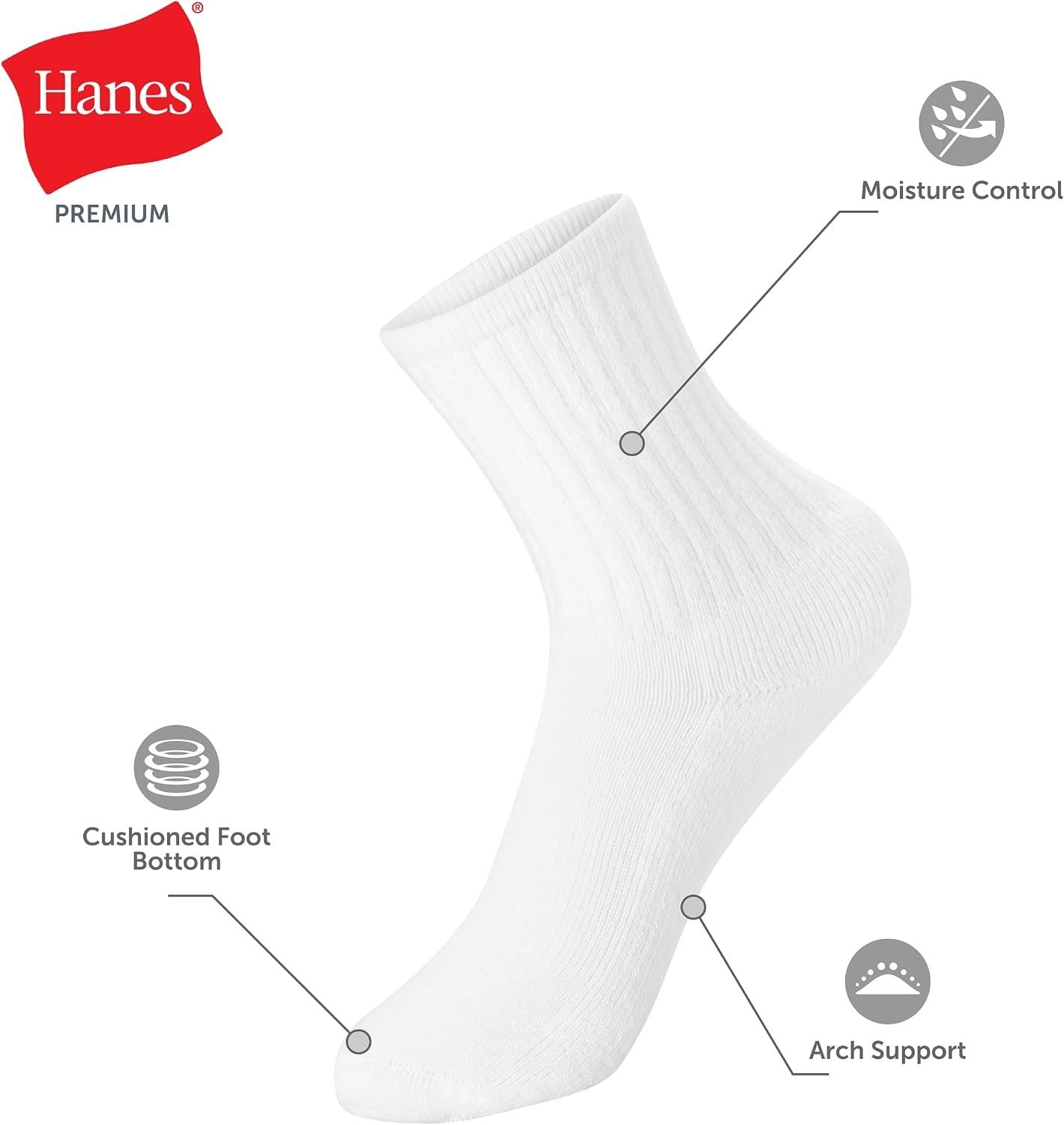 image:imageHanes Boys Noshow Socks Pack 12pack Athletic Socks for Kids Moisturewicking Cushioned ComfortBlack