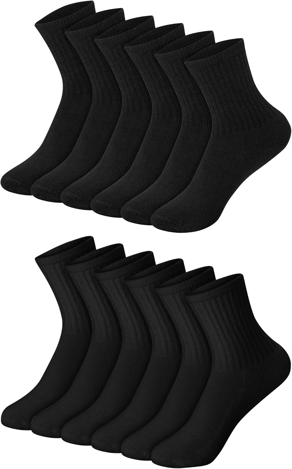 image:imageHanes Boys Noshow Socks Pack 12pack Athletic Socks for Kids Moisturewicking Cushioned ComfortBlack