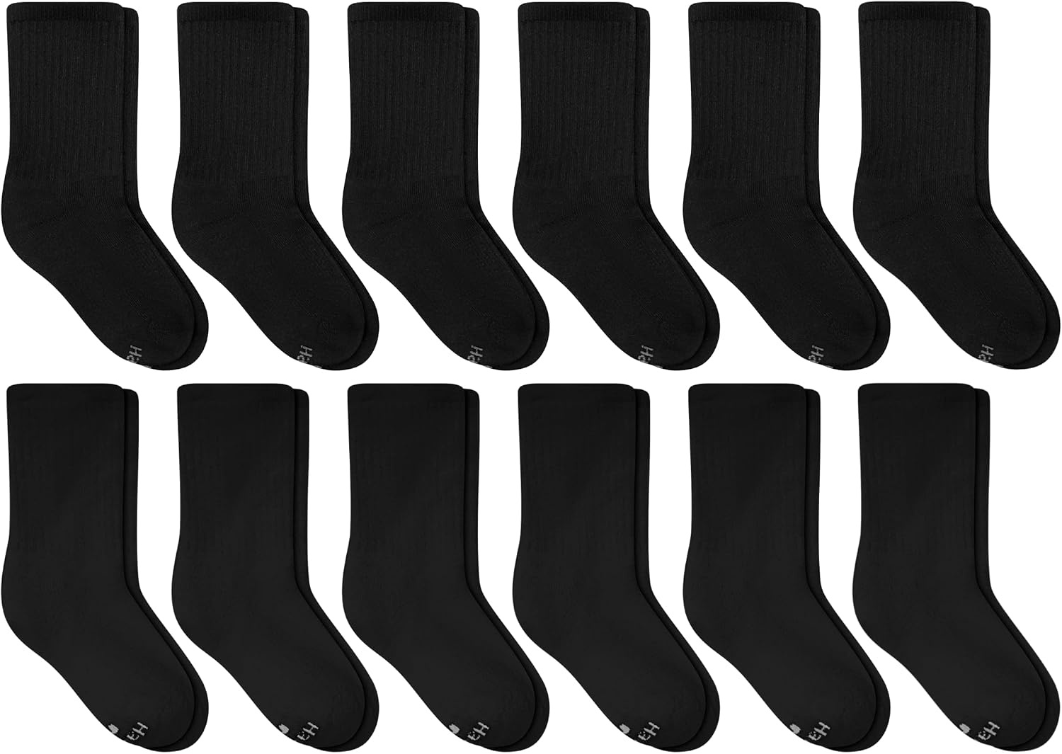image:imageHanes Boys Noshow Socks Pack 12pack Athletic Socks for Kids Moisturewicking Cushioned ComfortBlack