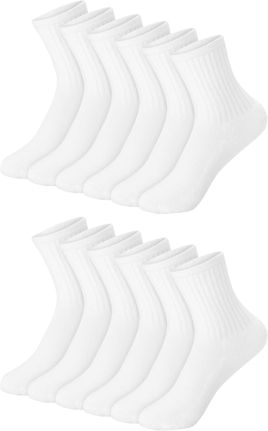 image:imageHanes Boys Noshow Socks Pack 12pack Athletic Socks for Kids Moisturewicking Cushioned ComfortWhite