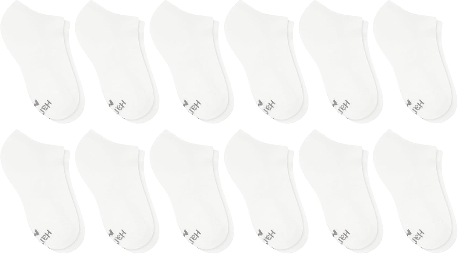 image:imageHanes Boys Noshow Socks Pack 12pack Athletic Socks for Kids Moisturewicking Cushioned ComfortWhite