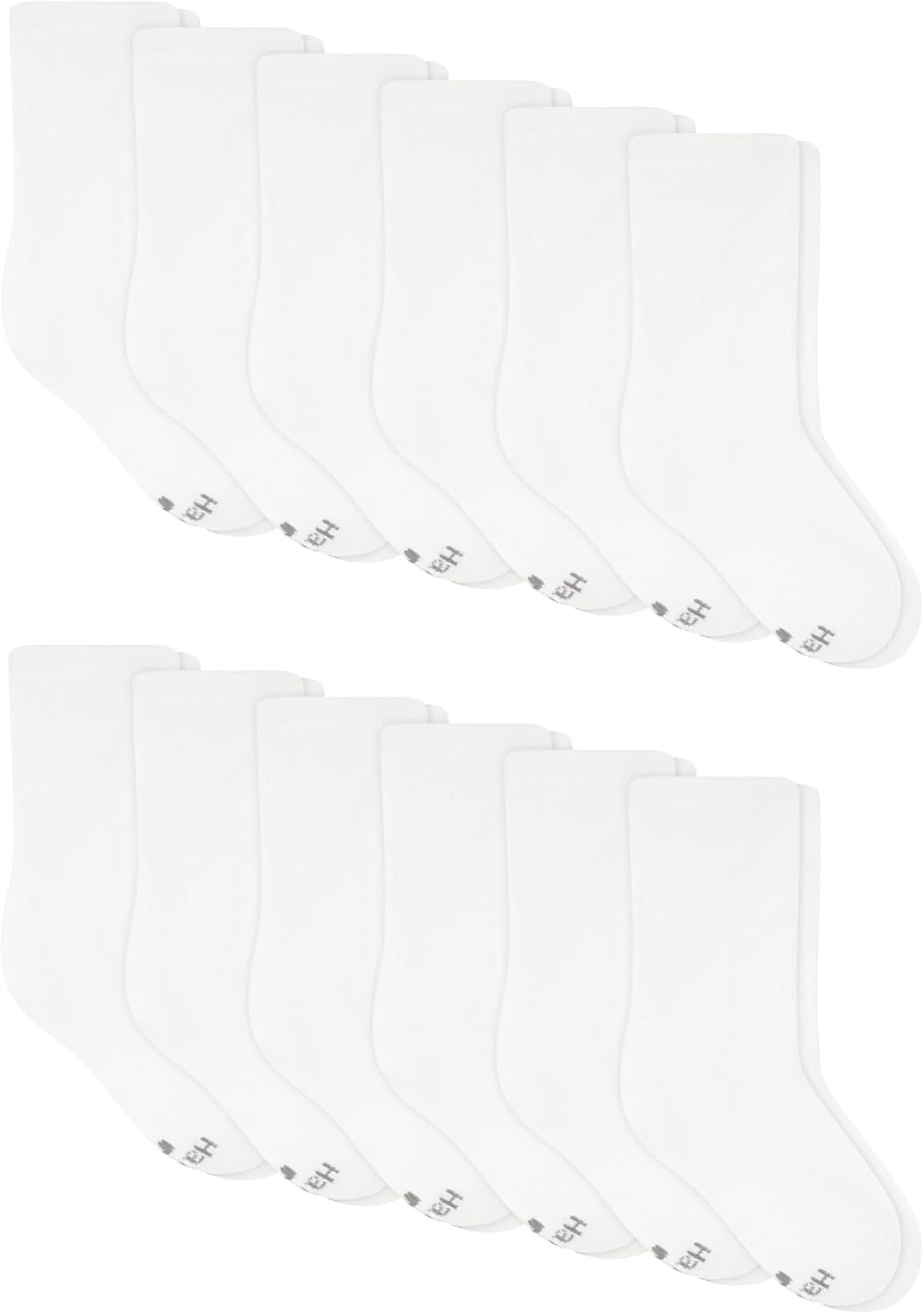 image:imageHanes Boys Noshow Socks Pack 12pack Athletic Socks for Kids Moisturewicking Cushioned ComfortWhite