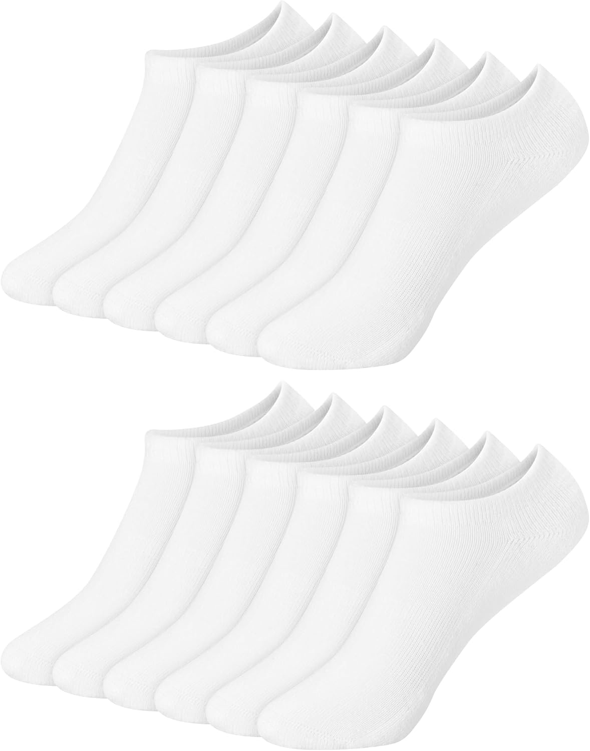 image:imageHanes Boys Noshow Socks Pack 12pack Athletic Socks for Kids Moisturewicking Cushioned ComfortWhite