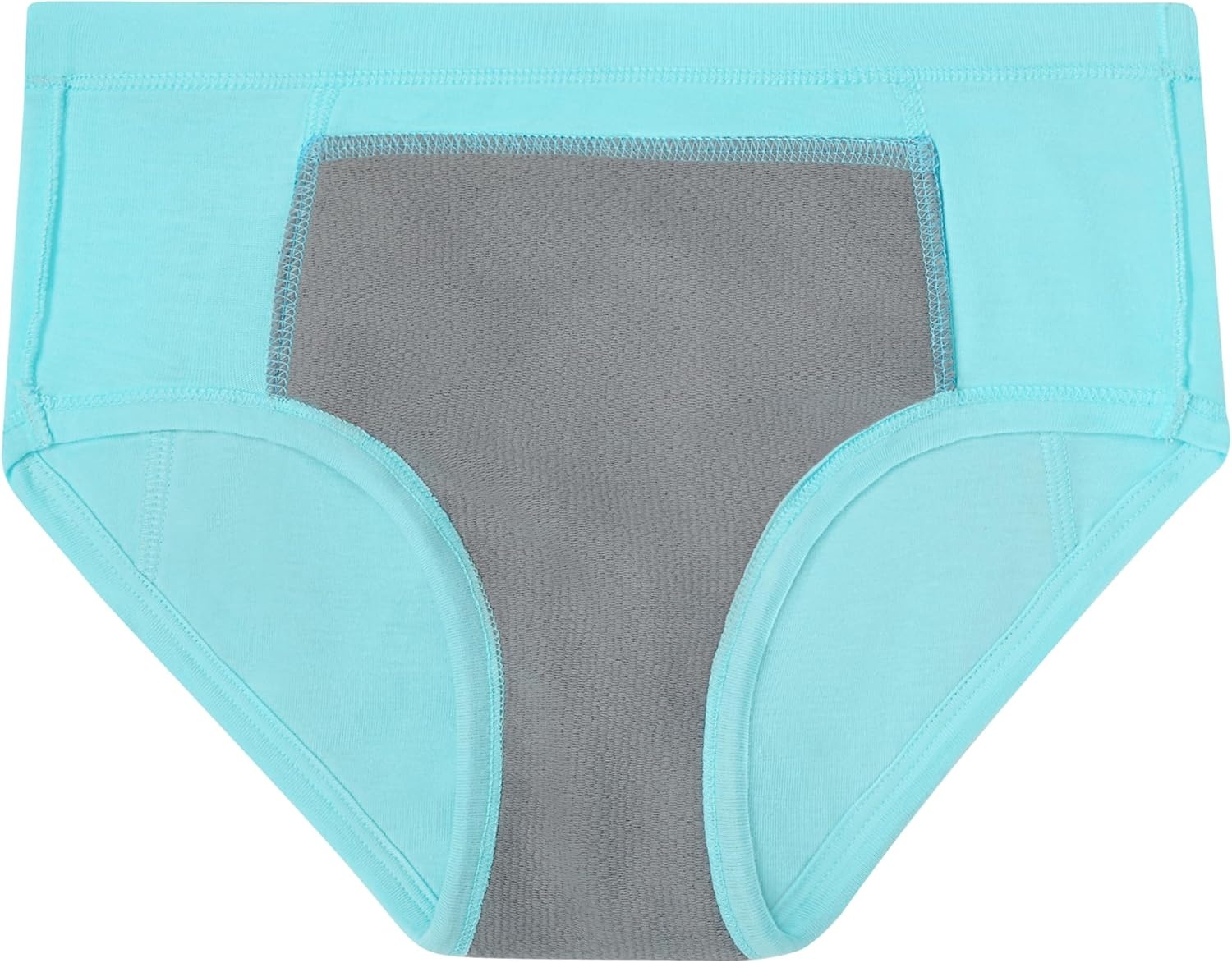 image:imageHanes Girls Absorbency Briefs Underwear 3 Pairs Confident Nights Cotton Overnight Underwear for GirlsGreyAquaPink