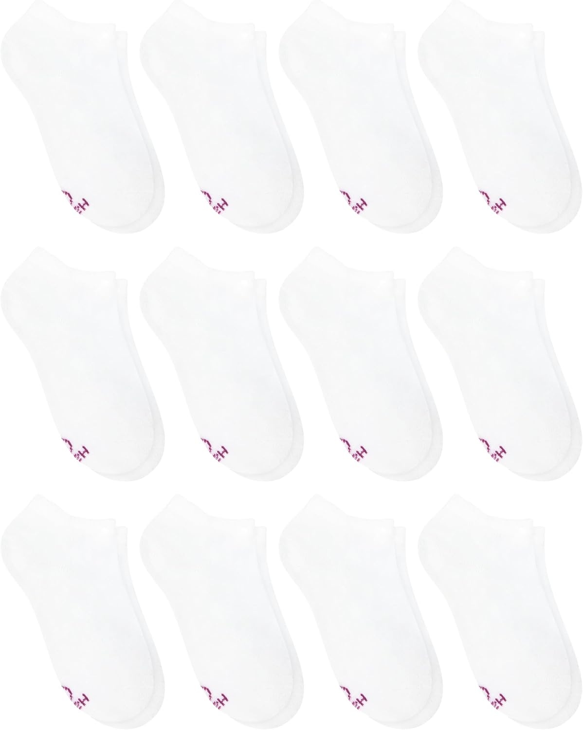 image:imageHanes Girls White Crew Ankle amp No Show Socks Pack Cushioned Socks Uniform Socks for Girls 12pairsWhite