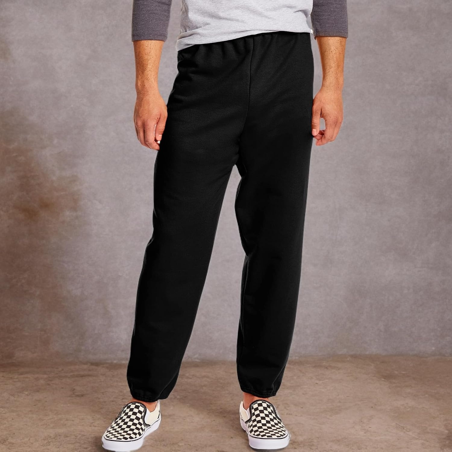 image:imageHanes Mens Ecosmart Best Sweatpants Athletic Lounge Pants with Ced CuffsBlack 2 Pack