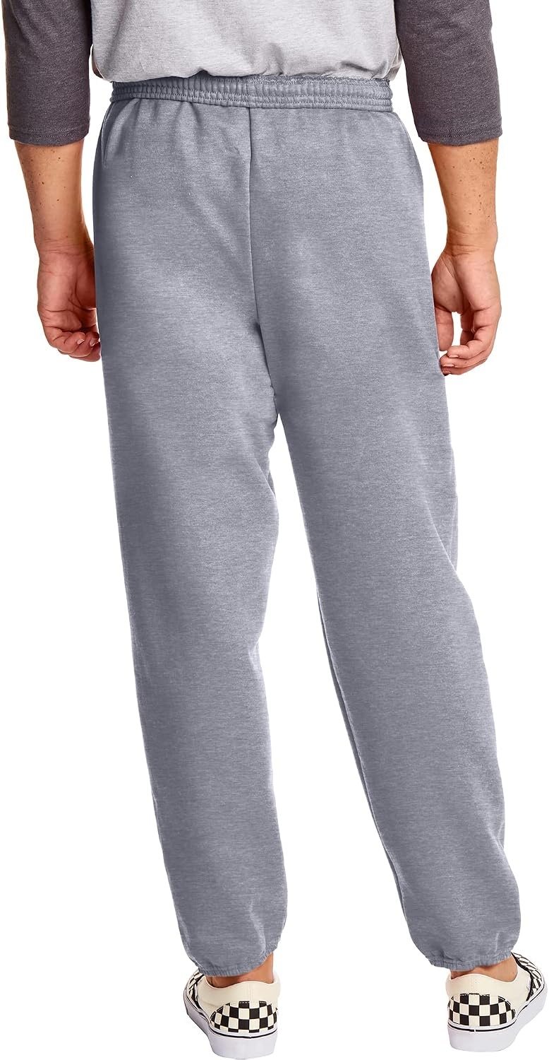 image:imageHanes Mens Ecosmart Best Sweatpants Athletic Lounge Pants with Ced CuffsBlackLight Steel 2 Pack