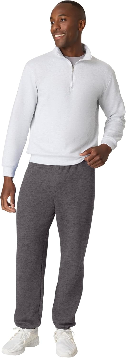 image:imageHanes Mens Ecosmart Best Sweatpants Athletic Lounge Pants with Ced CuffsCharcoal Heather 1 Pack