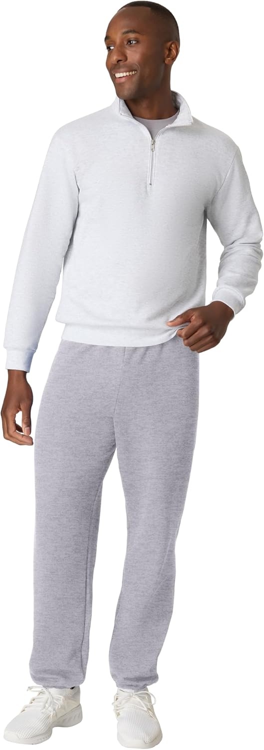 image:imageHanes Mens Ecosmart Best Sweatpants Athletic Lounge Pants with Ced CuffsLight Steel 1 Pack