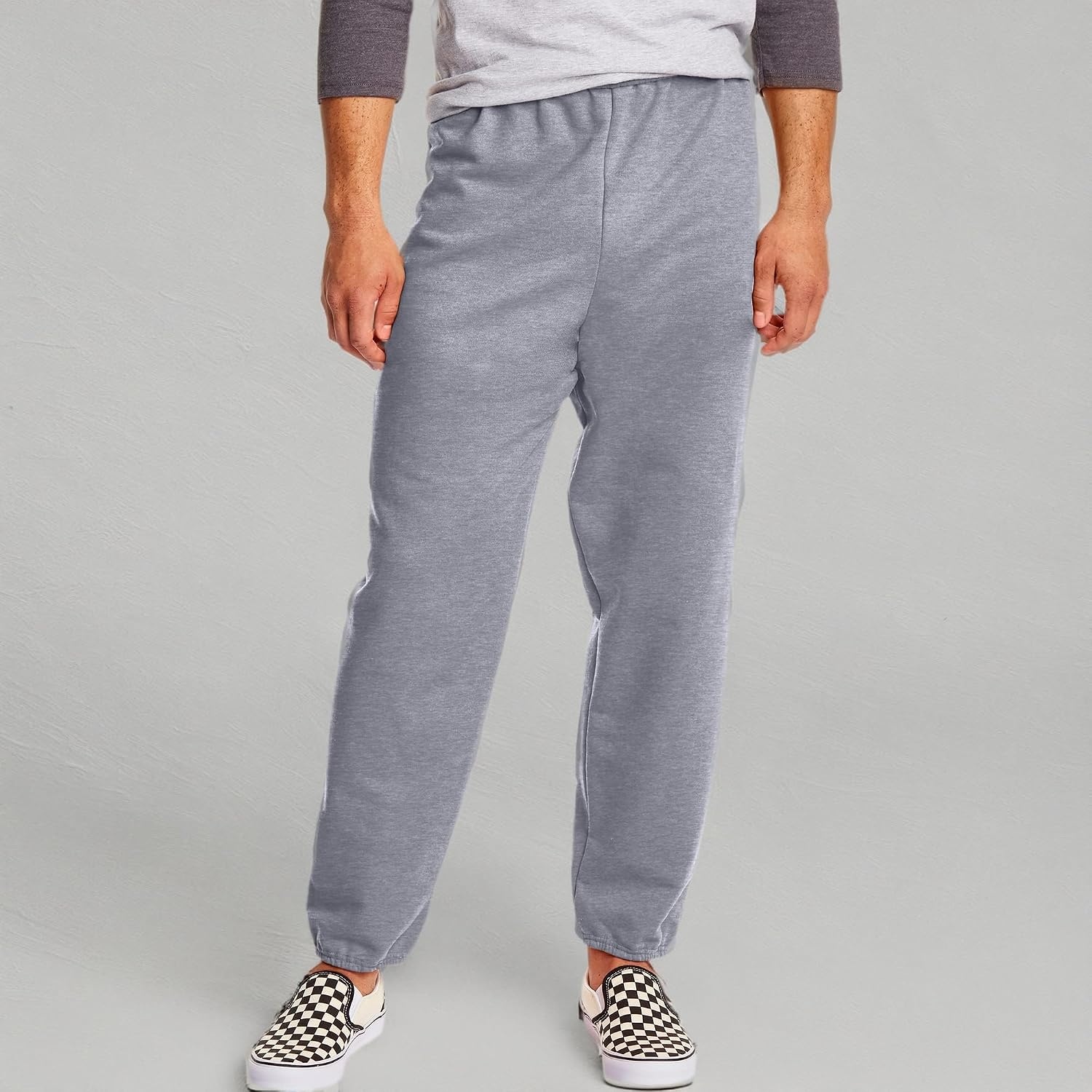image:imageHanes Mens Ecosmart Best Sweatpants Athletic Lounge Pants with Ced CuffsLight Steel 2 Pack