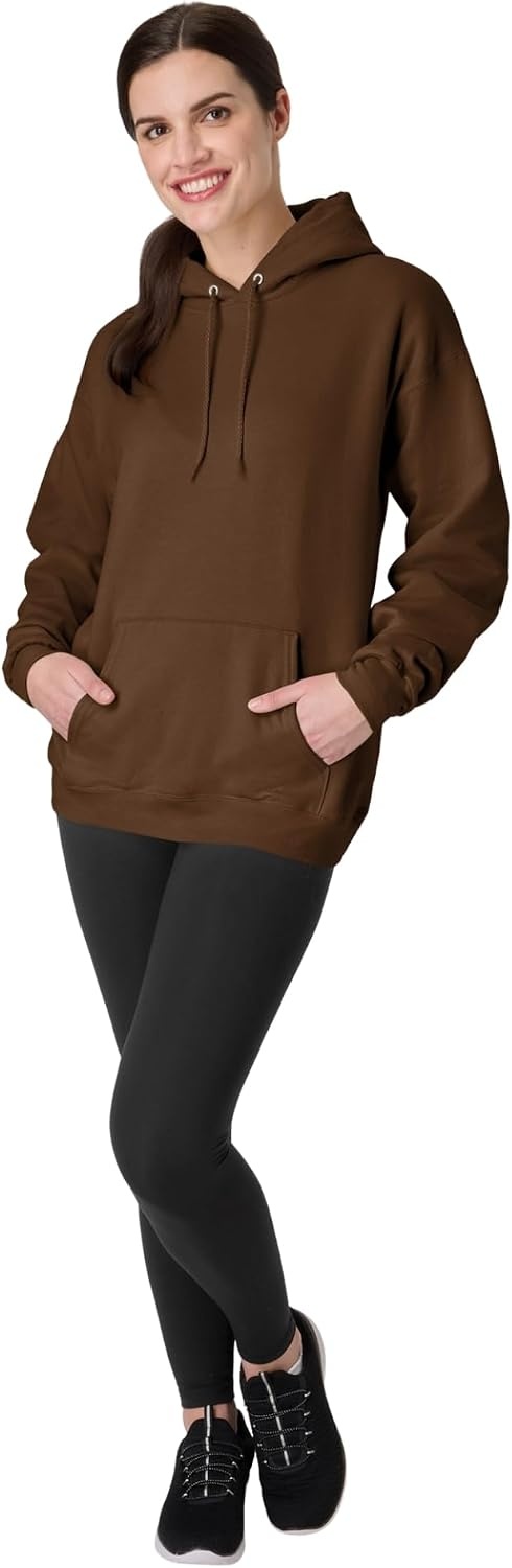image:imageHanes Mens Hoodie EcoSmart Fleece Hooded Sweatshirt for Men amp Women Midweight Fleece Big amp Tall AvailableArmy Brown