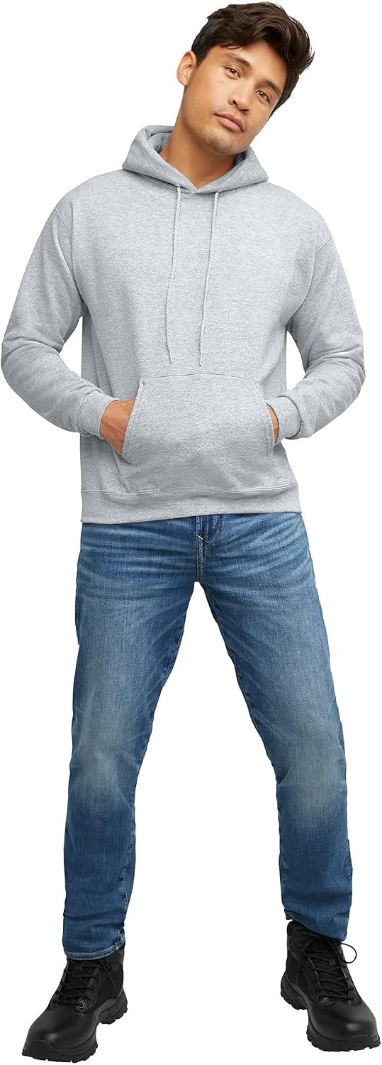 image:imageHanes Mens Hoodie EcoSmart Fleece Hooded Sweatshirt for Men amp Women Midweight Fleece Big amp Tall AvailableAsh