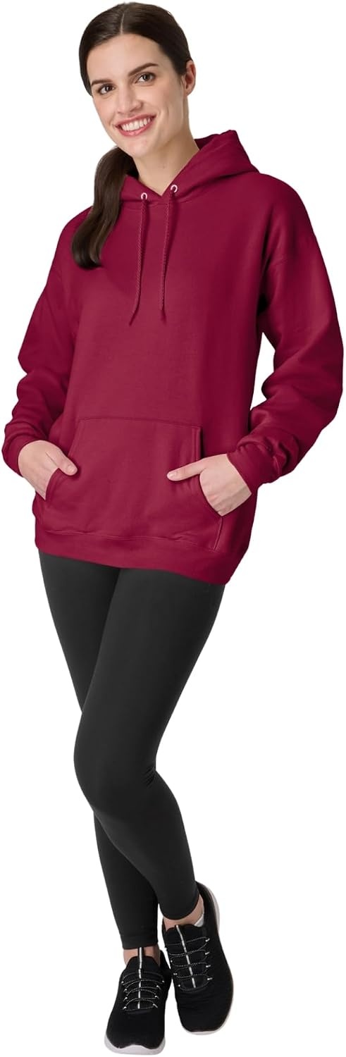 image:imageHanes Mens Hoodie EcoSmart Fleece Hooded Sweatshirt for Men amp Women Midweight Fleece Big amp Tall AvailableCardinal