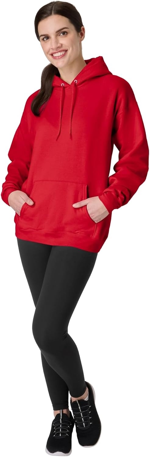 image:imageHanes Mens Hoodie EcoSmart Fleece Hooded Sweatshirt for Men amp Women Midweight Fleece Big amp Tall AvailableDeep Red