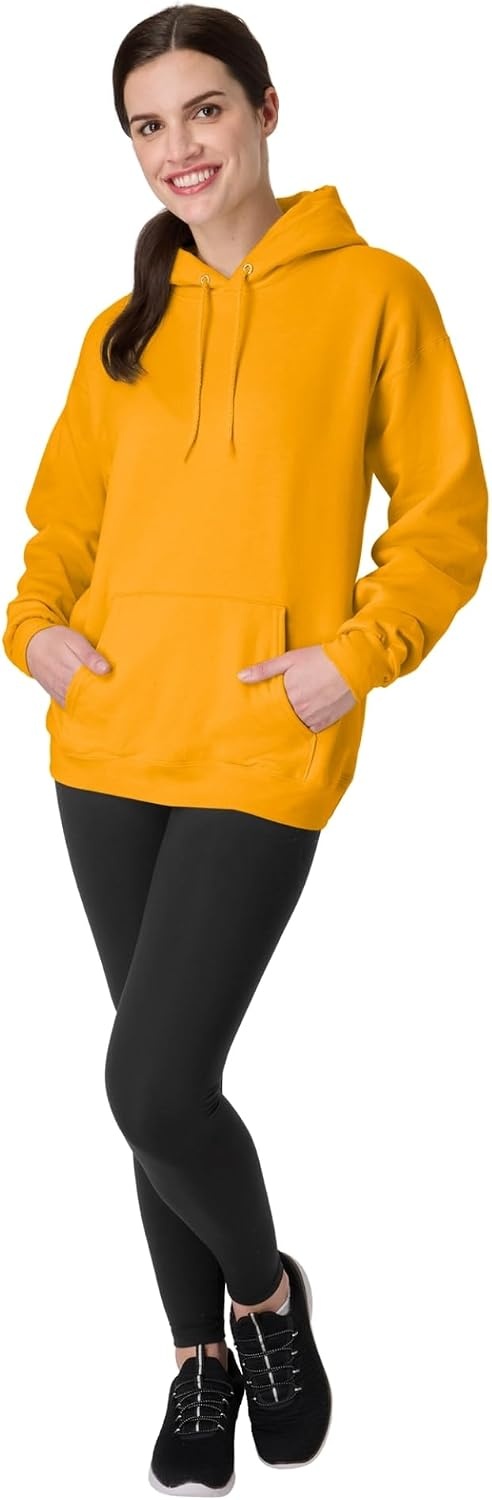 image:imageHanes Mens Hoodie EcoSmart Fleece Hooded Sweatshirt for Men amp Women Midweight Fleece Big amp Tall AvailableGold