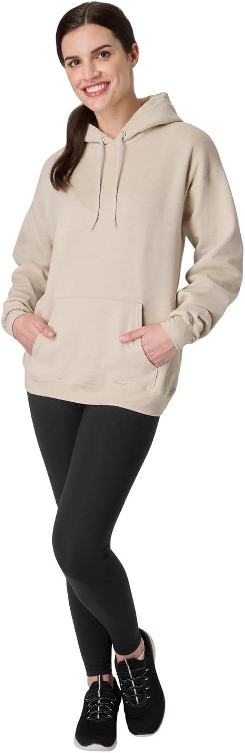 image:imageHanes Mens Hoodie EcoSmart Fleece Hooded Sweatshirt for Men amp Women Midweight Fleece Big amp Tall AvailableSand