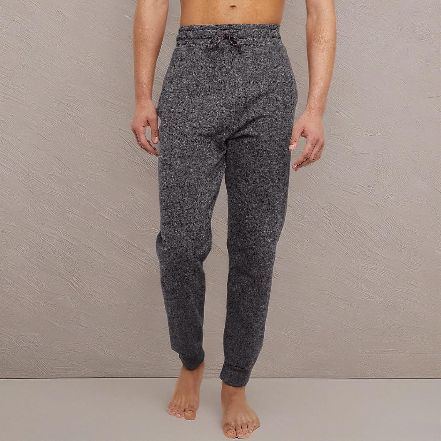 image:imageHanes Mens Joggers EcoSmart Fleece Sweatpants for Men Mens Lounge Pants 305Charcoal Heather