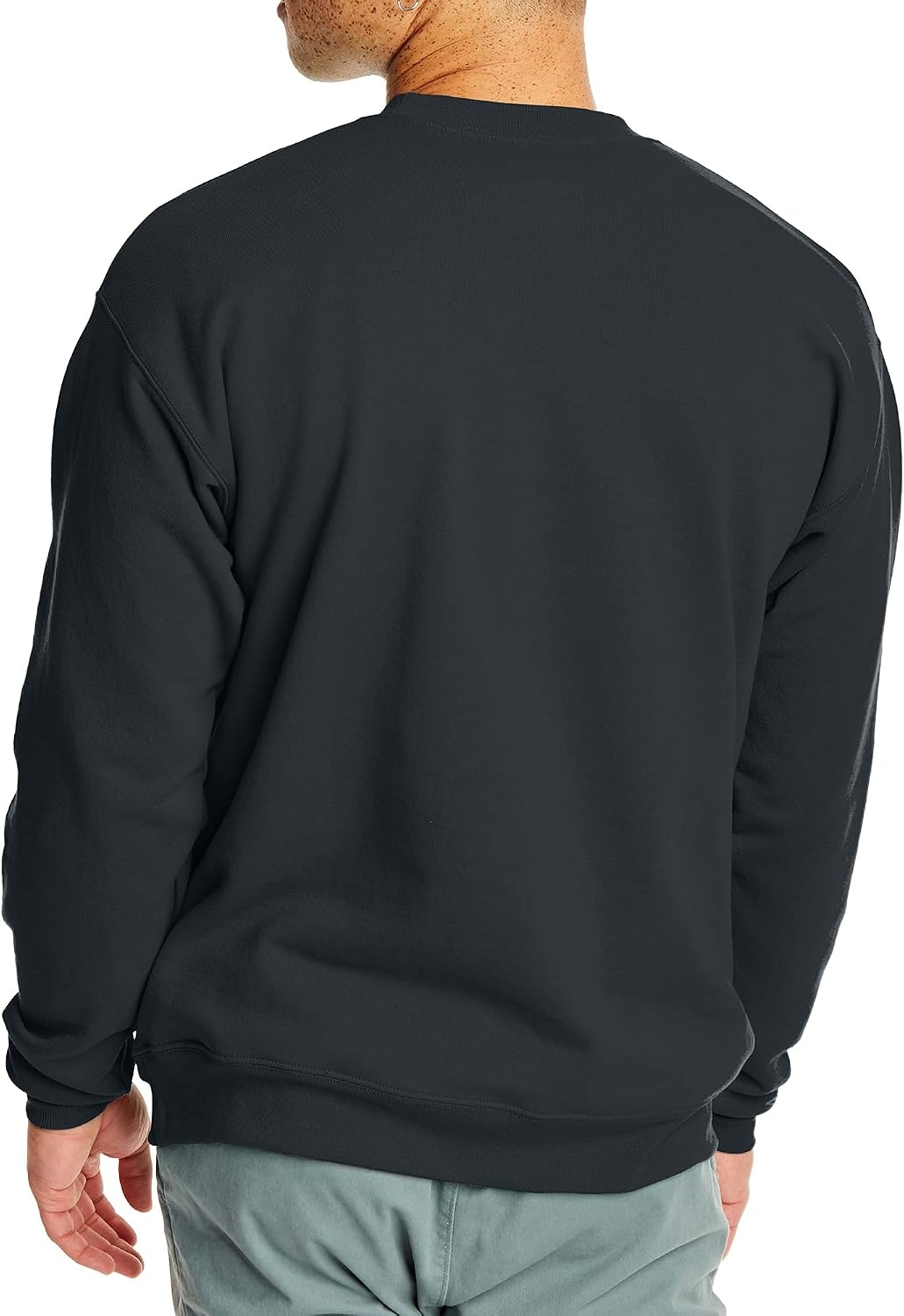image:imageHanes Mens Sweatshirt EcoSmart Fleece Crewneck Sweatshirt Big amp Tall Available 1 or 2PackBlack