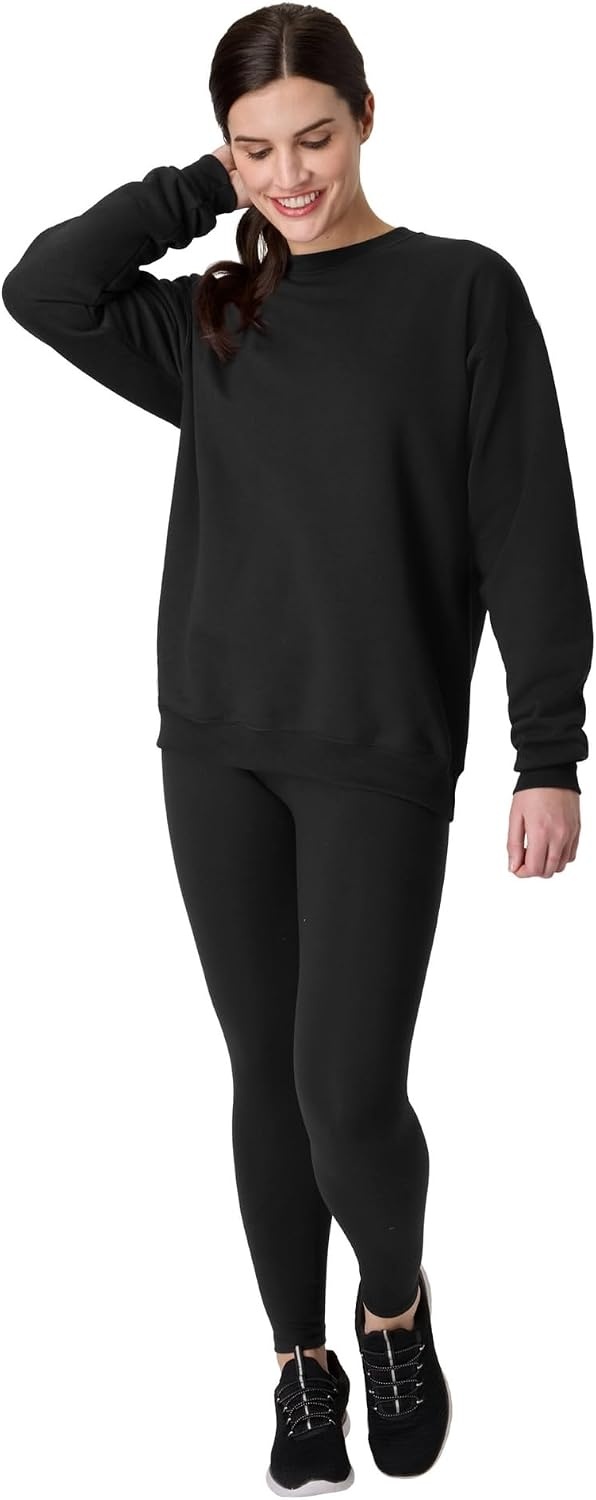 image:imageHanes Mens Sweatshirt EcoSmart Fleece Crewneck Sweatshirt Big amp Tall Available 1 or 2PackBlack