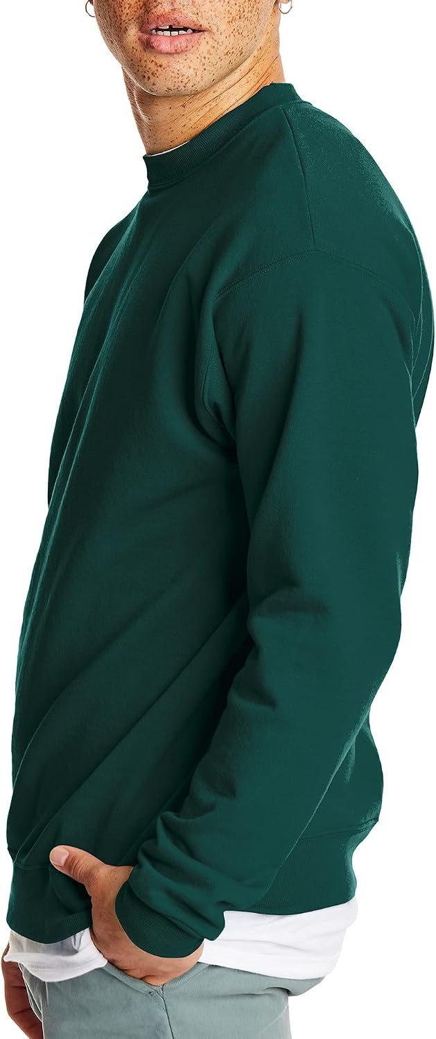 image:imageHanes Mens Sweatshirt EcoSmart Fleece Crewneck Sweatshirt Big amp Tall Available 1 or 2PackDeep Forest