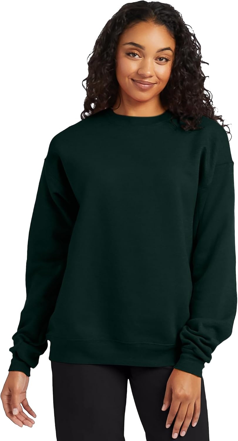 image:imageHanes Mens Sweatshirt EcoSmart Fleece Crewneck Sweatshirt Big amp Tall Available 1 or 2PackDeep Forest