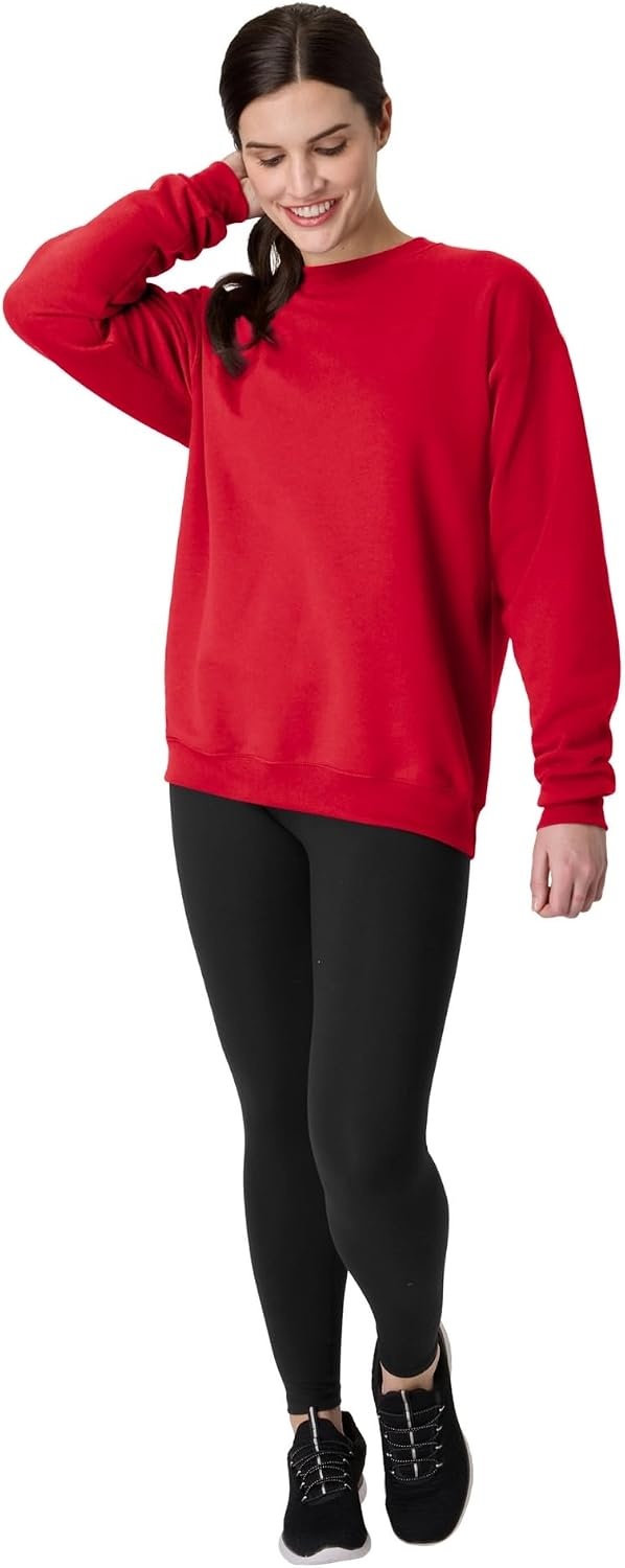 image:imageHanes Mens Sweatshirt EcoSmart Fleece Crewneck Sweatshirt Big amp Tall Available 1 or 2PackDeep Red