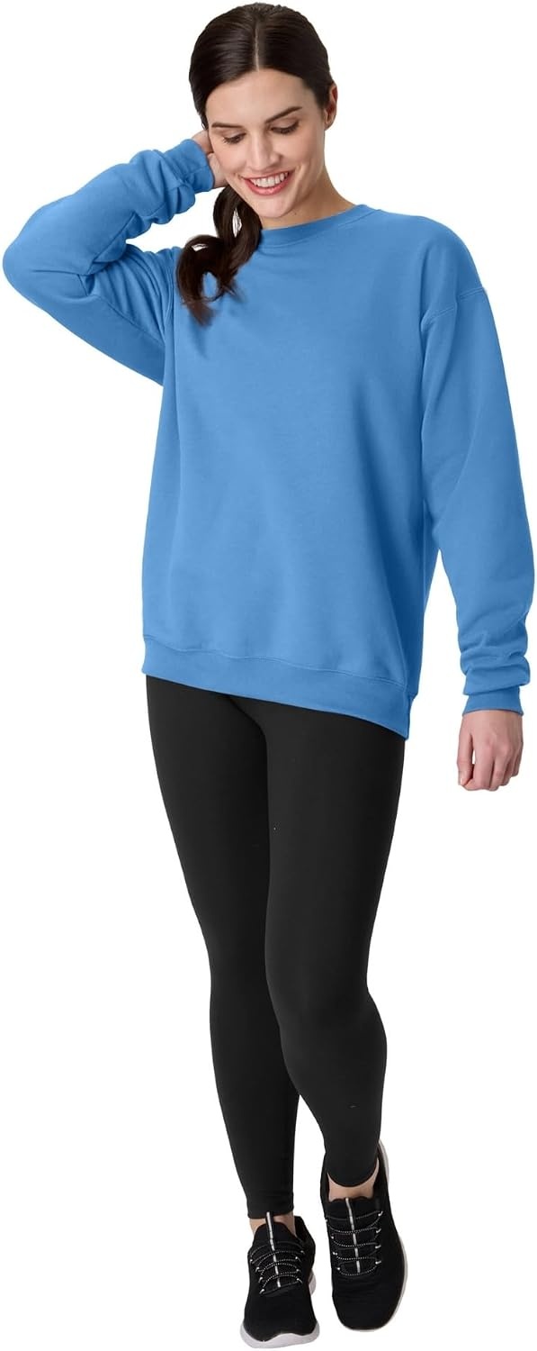 image:imageHanes Mens Sweatshirt EcoSmart Fleece Crewneck Sweatshirt Big amp Tall Available 1 or 2PackDenim Blue