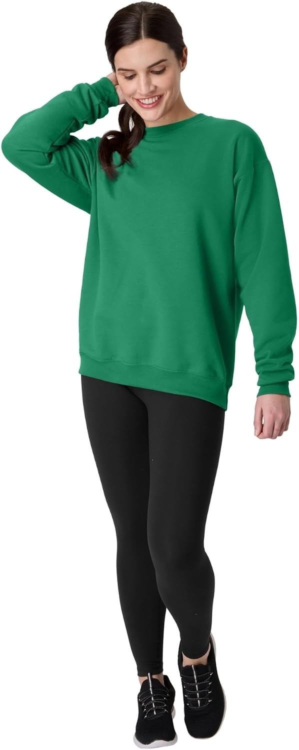 image:imageHanes Mens Sweatshirt EcoSmart Fleece Crewneck Sweatshirt Big amp Tall Available 1 or 2PackKelly Green
