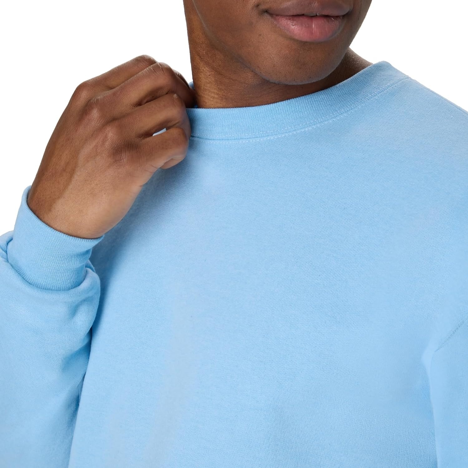 image:imageHanes Mens Sweatshirt EcoSmart Fleece Crewneck Sweatshirt Big amp Tall Available 1 or 2PackLight Blue