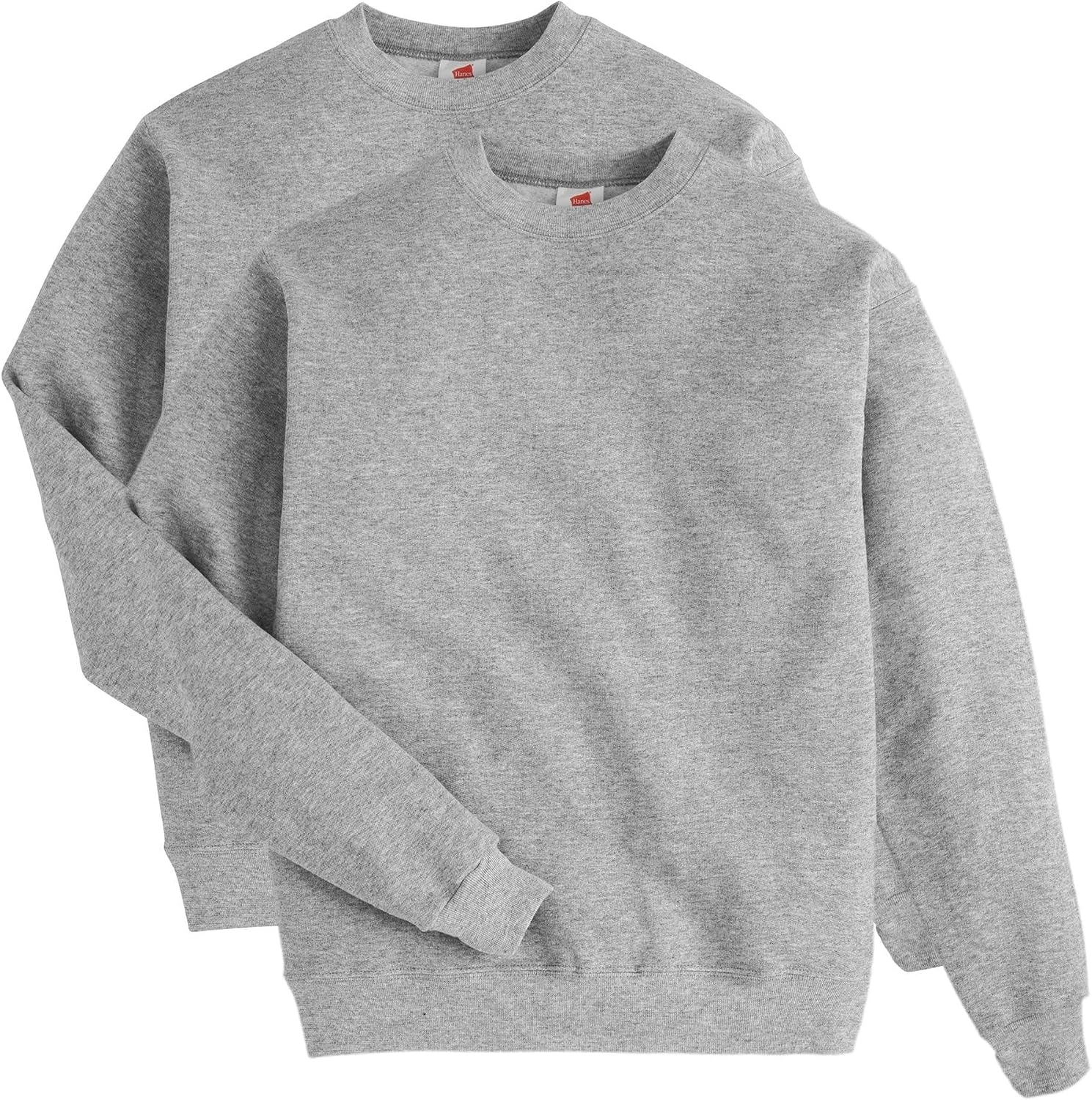 image:imageHanes Mens Sweatshirt EcoSmart Fleece Crewneck Sweatshirt Big amp Tall Available 1 or 2PackLight Steel