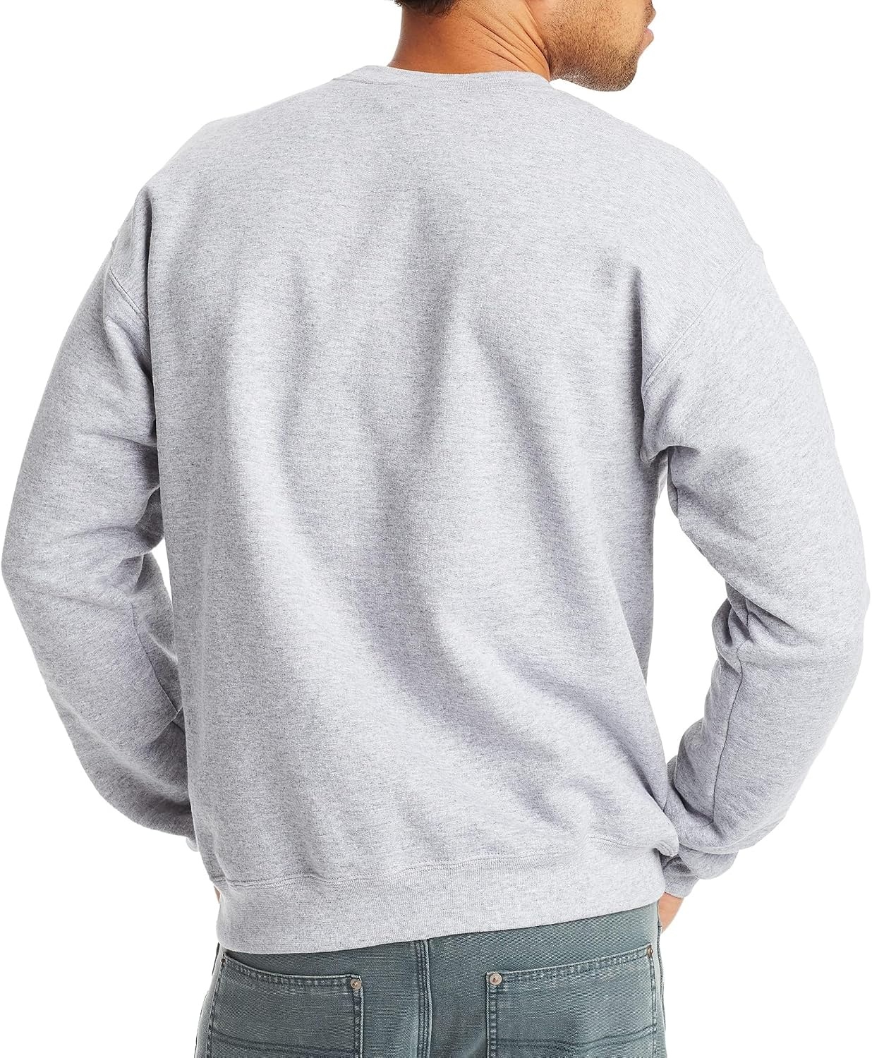 image:imageHanes Mens Sweatshirt EcoSmart Fleece Crewneck Sweatshirt Big amp Tall Available 1 or 2PackLight Steel