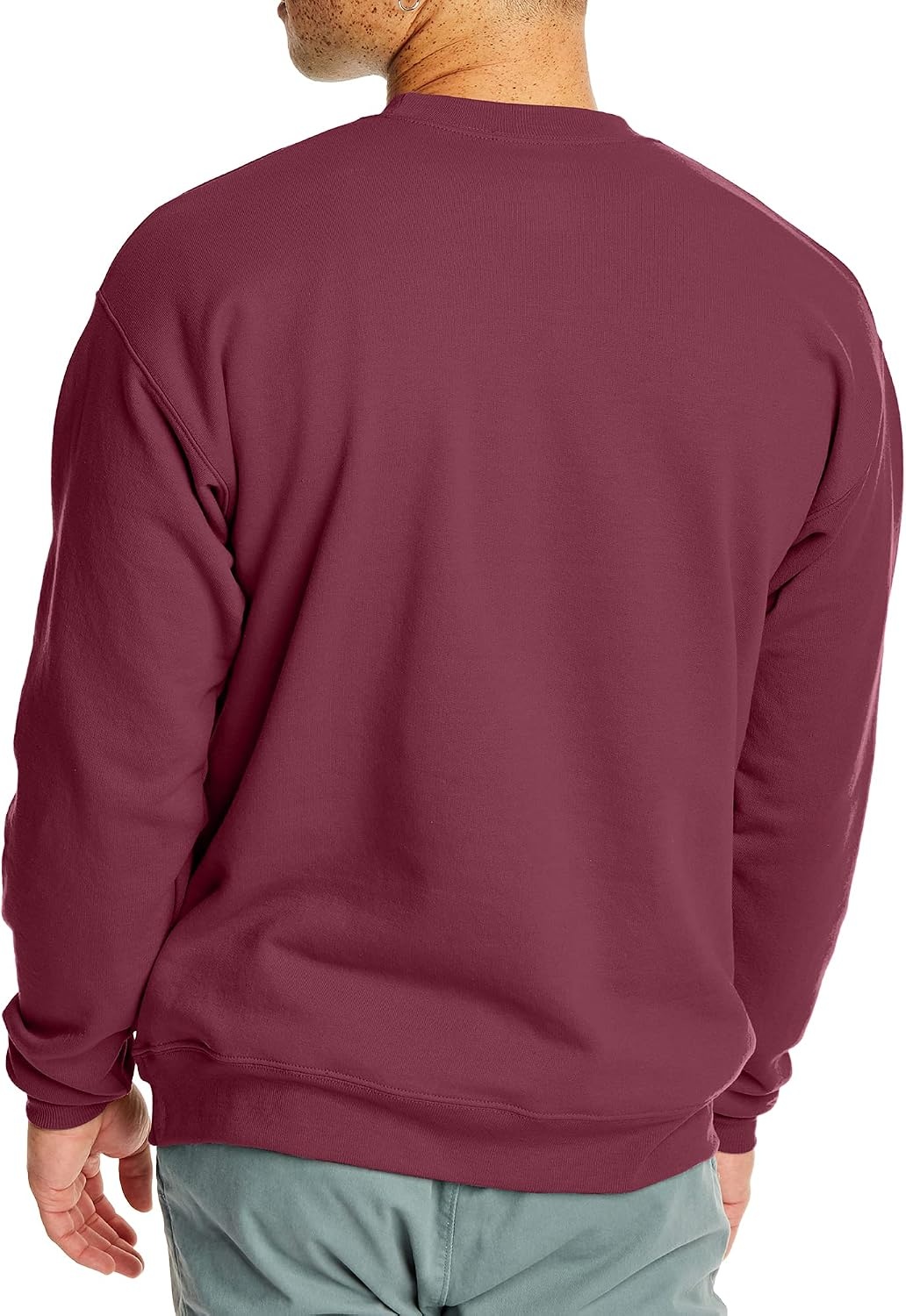image:imageHanes Mens Sweatshirt EcoSmart Fleece Crewneck Sweatshirt Big amp Tall Available 1 or 2PackMaroon 1 Pack