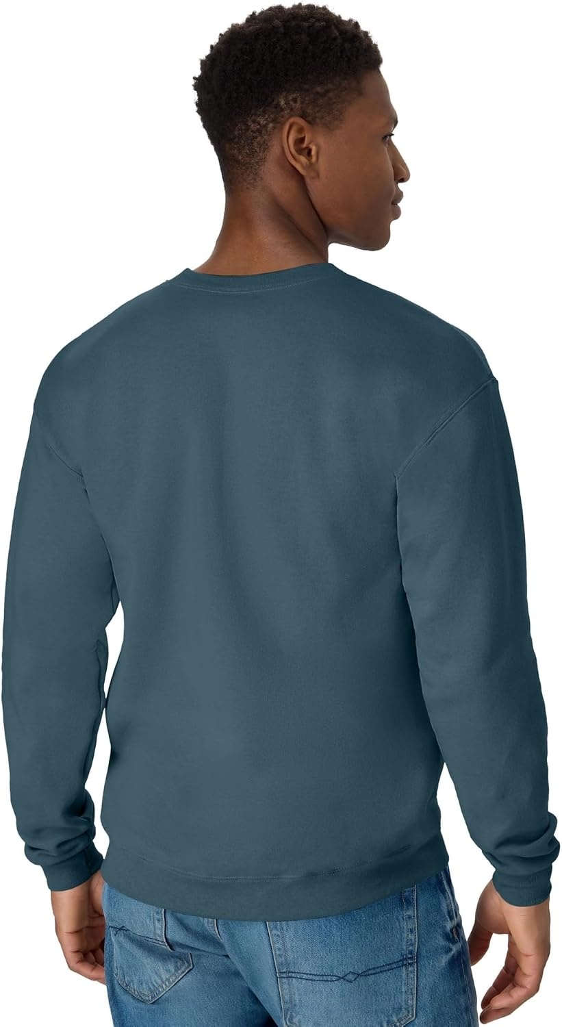 image:imageHanes Mens Sweatshirt EcoSmart Fleece Crewneck Sweatshirt Big amp Tall Available 1 or 2PackMetallic Teal