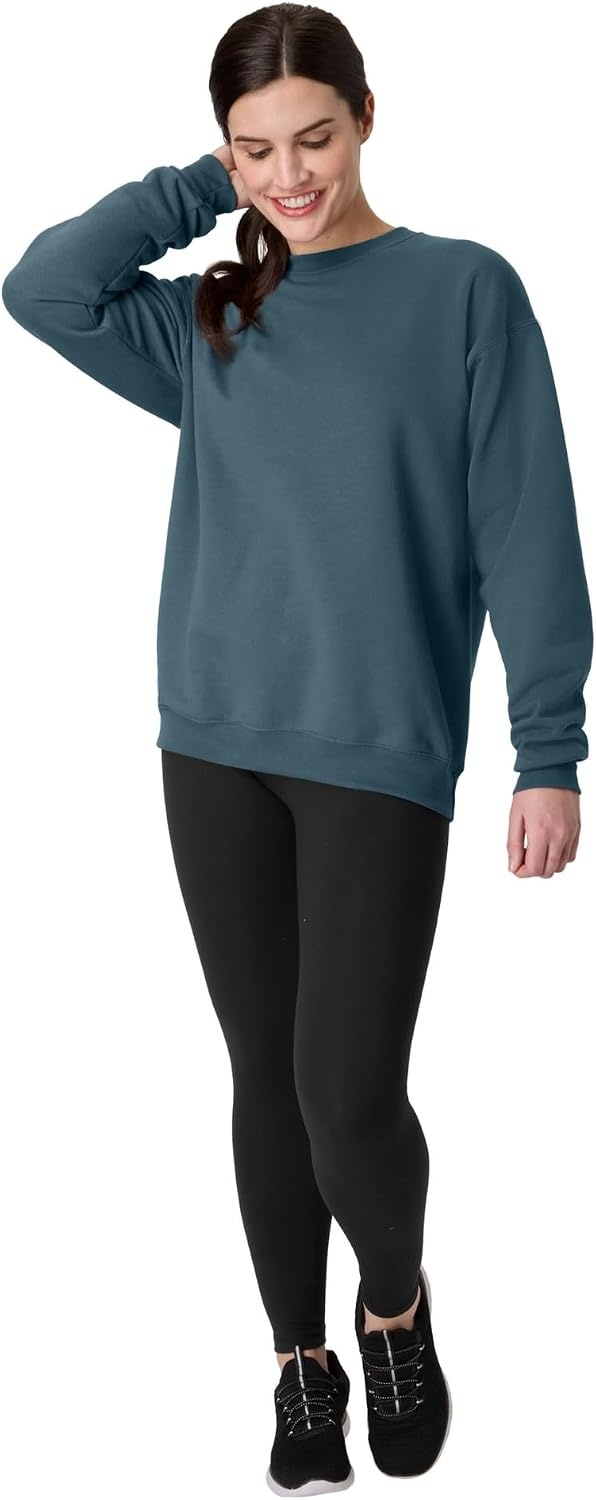 image:imageHanes Mens Sweatshirt EcoSmart Fleece Crewneck Sweatshirt Big amp Tall Available 1 or 2PackMetallic Teal