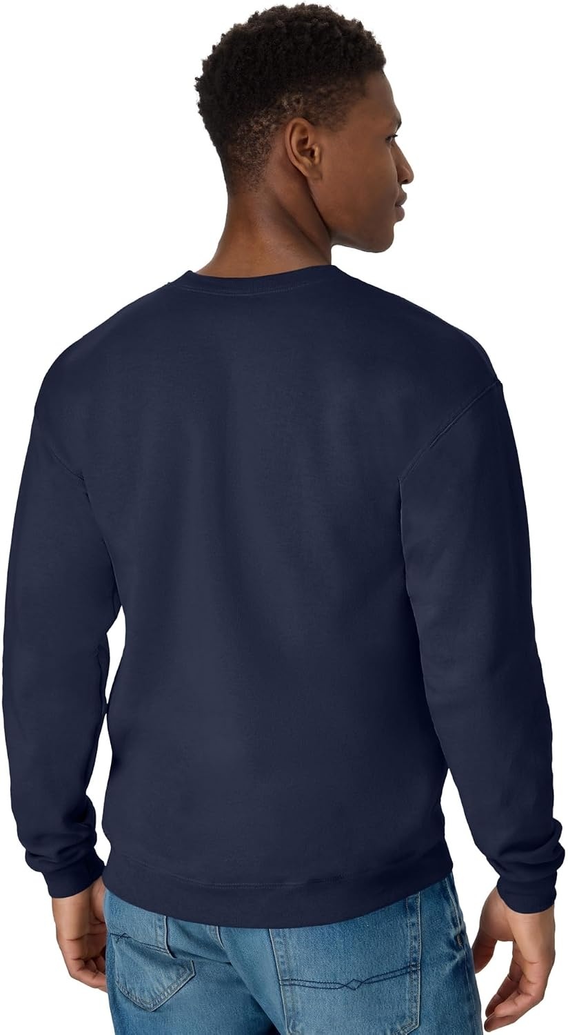 image:imageHanes Mens Sweatshirt EcoSmart Fleece Crewneck Sweatshirt Big amp Tall Available 1 or 2PackNavy